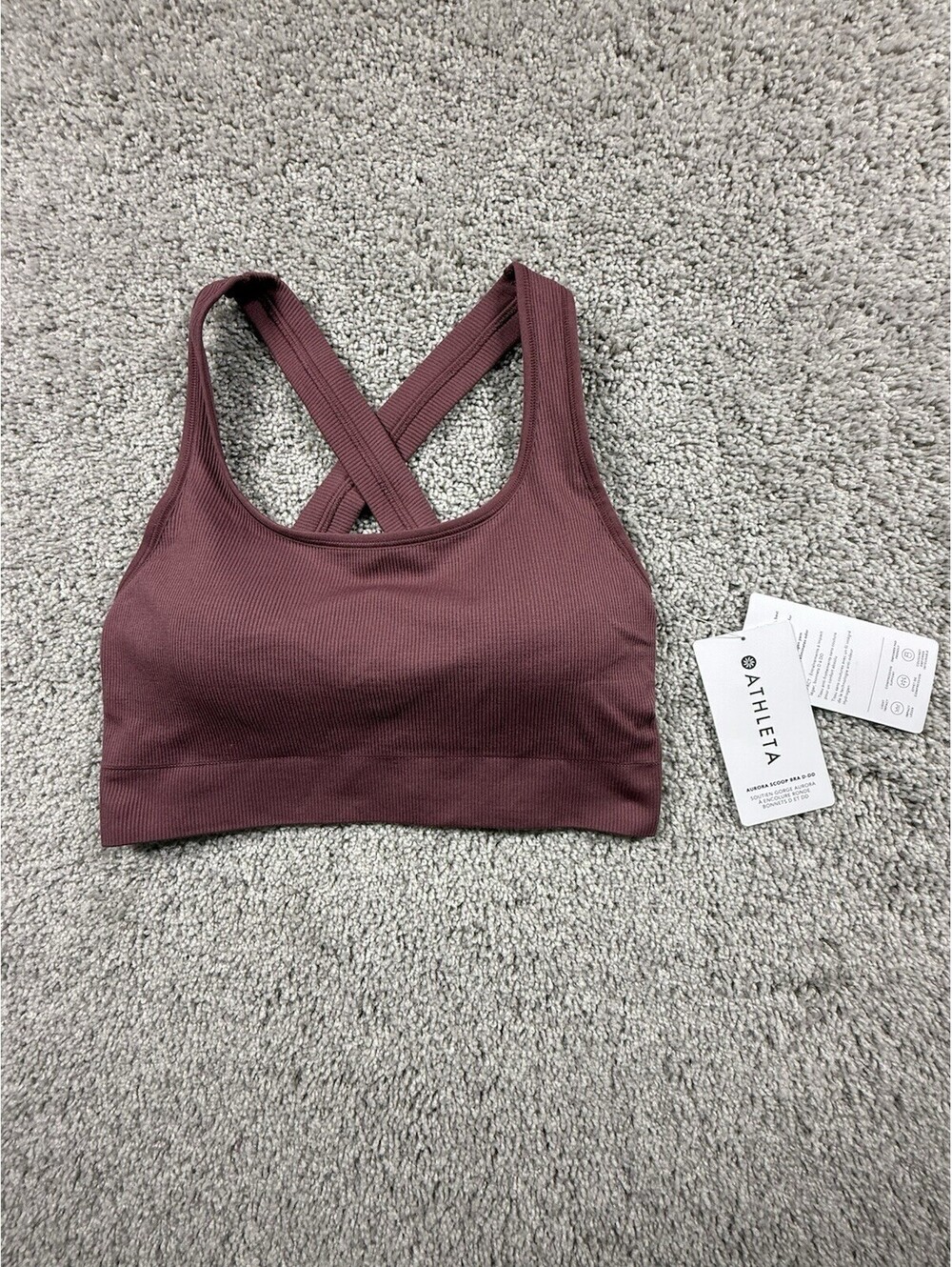 Athleta Aurora Scoop Bra Size Medium D-DD Tawny Rose NWT